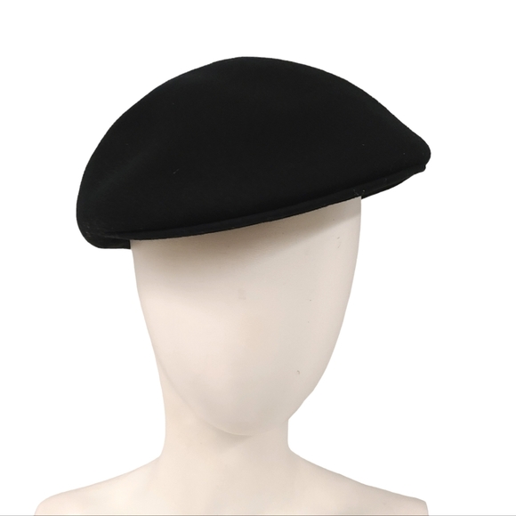 London Assoc Black Wool Newsboy Cap - Picture 2 of 8